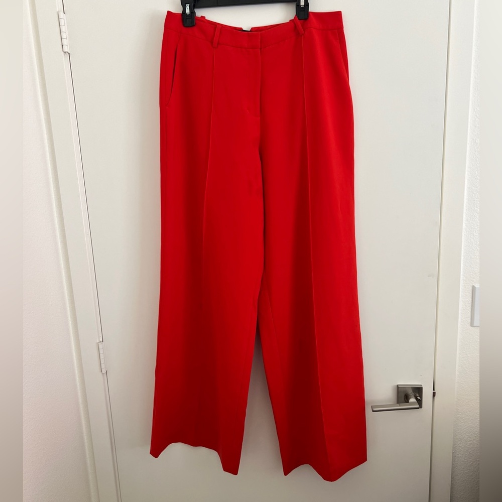 BCBGMaxAzria Vibrant Red Wide Leg Pants